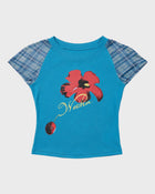 Plaid Sleeve Baby Tee