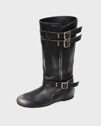 Burnished Strap Boot
