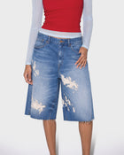 Splatter Wash Denim Short