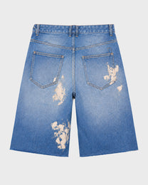 Splatter Wash Denim Short