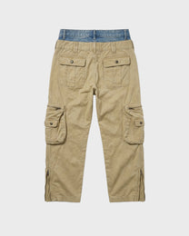 Denim Waist Cargo Pant