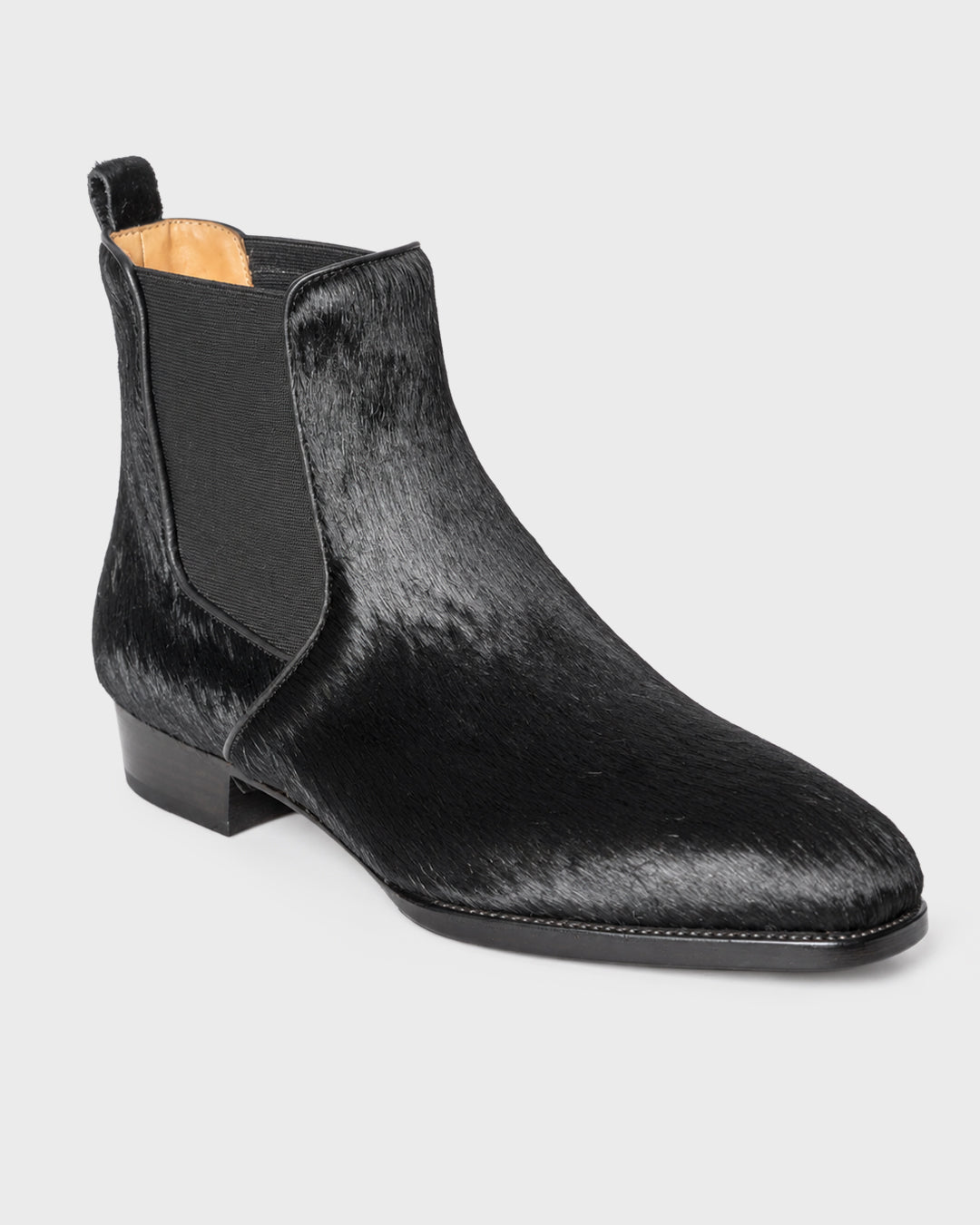 Stivale stringato in pelle martellata