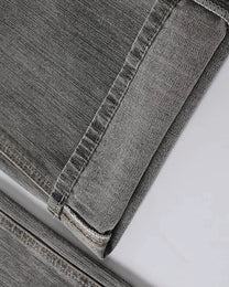 Gray Whisker Wash Jeans