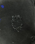 Salopette corta in denim nero