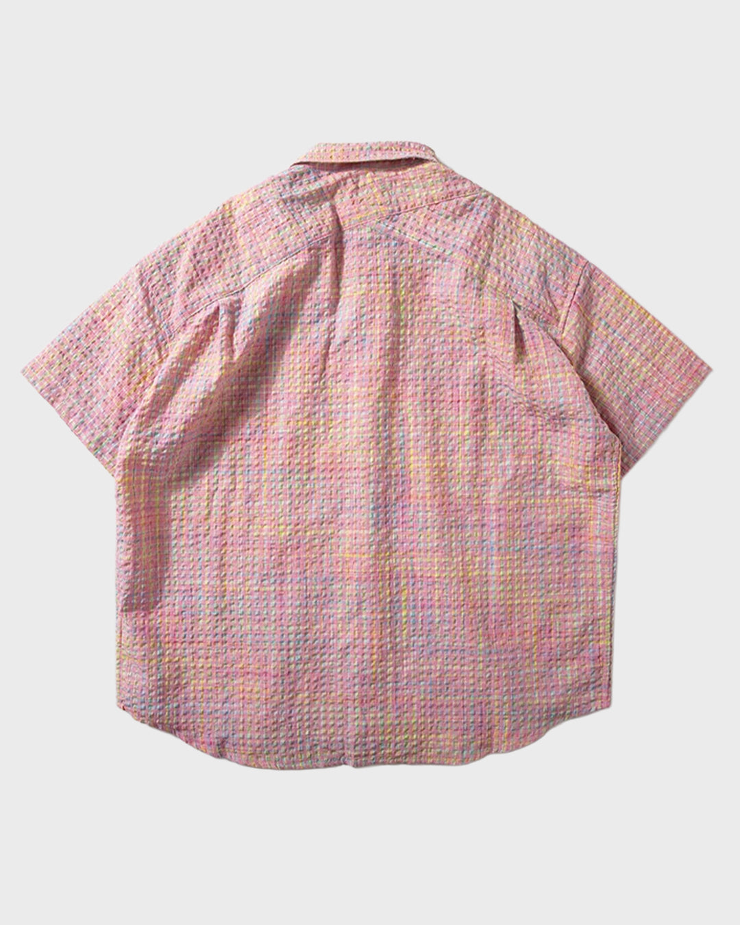 Camicia a quadri goffrata