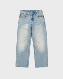Light Wash Frayed Jeans