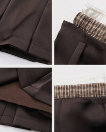 Satin Box Pleat Skirt
