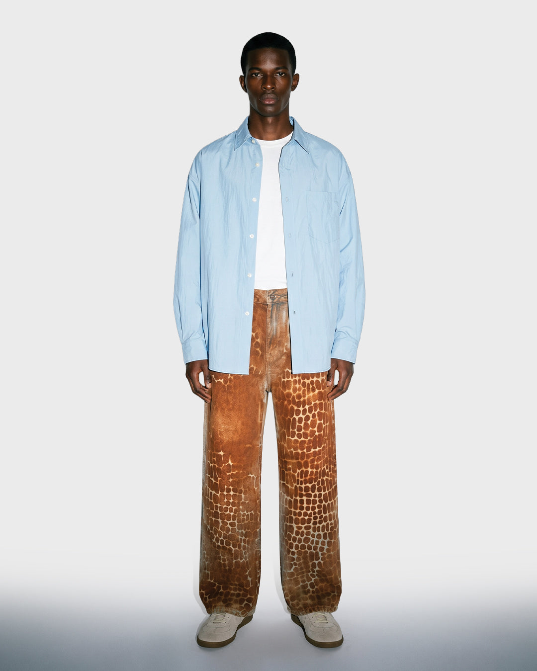 Rust Overdye Wide Jeans