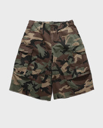 Pantalones cortos de mezclilla con pañuelo desteñido