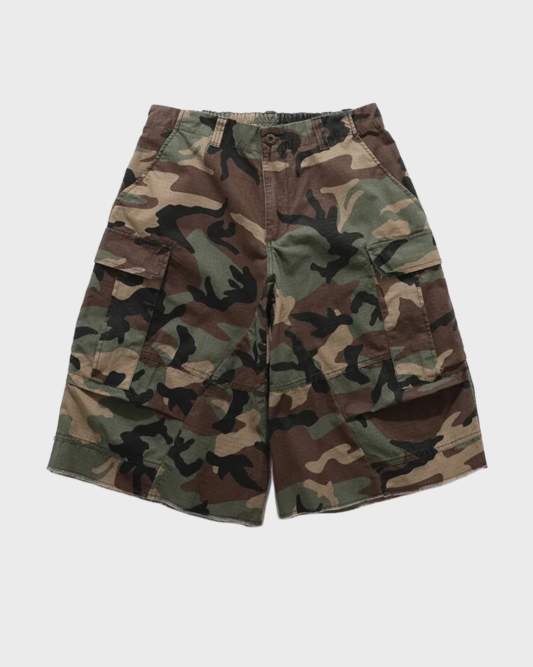 Pantalones cortos de mezclilla con pañuelo desteñido