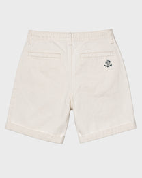 Cuffed Twill Denim Shorts