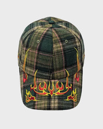 Flame Brim Tartan Cap
