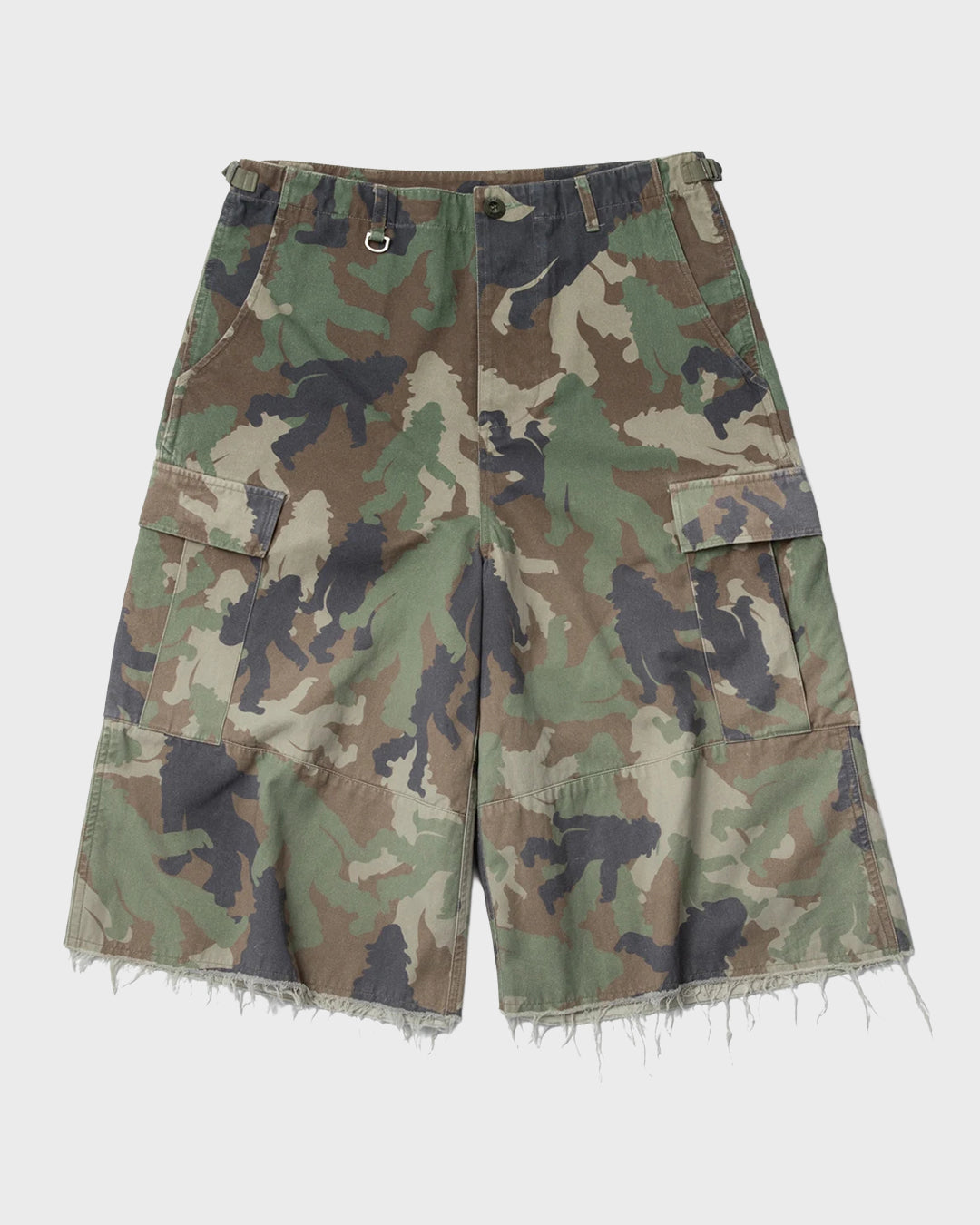 Shorts di jeans effetto candeggiato con bandana