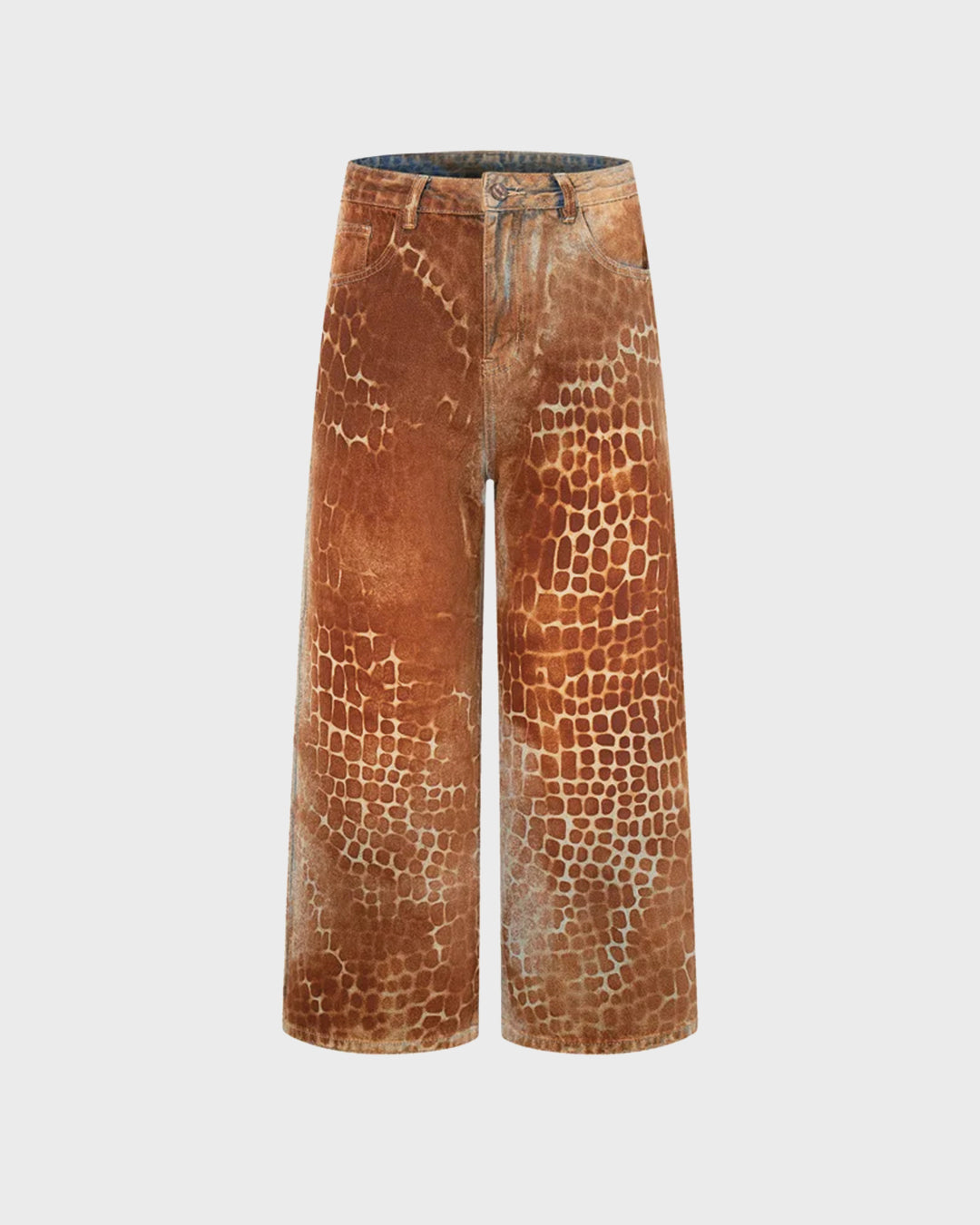 Rust Overdye Wide Jeans
