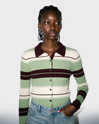 Sage Stripe Knit Cardigan