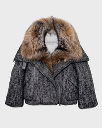 Puffed Wool Down Coat