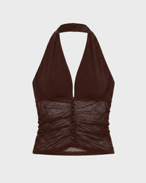 Ruched Halter Top