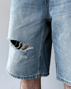 Long Cut Denim Short