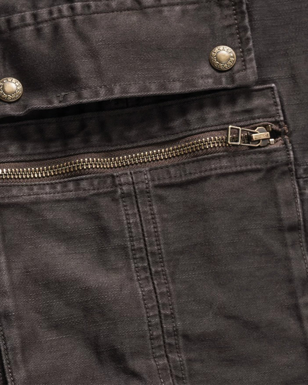 Aged Moleskin Cargo Trousers
