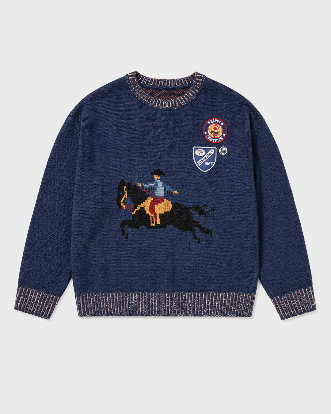 Maglione in maglia con linea raglan
