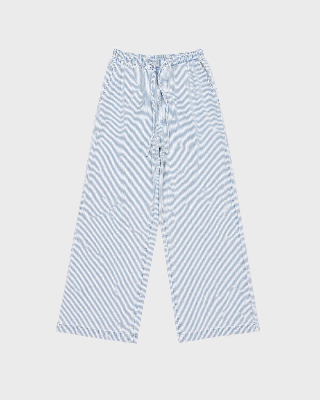 Pinstripe Draw Denim Trouser