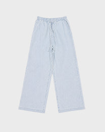 Pinstripe Draw Denim Trouser