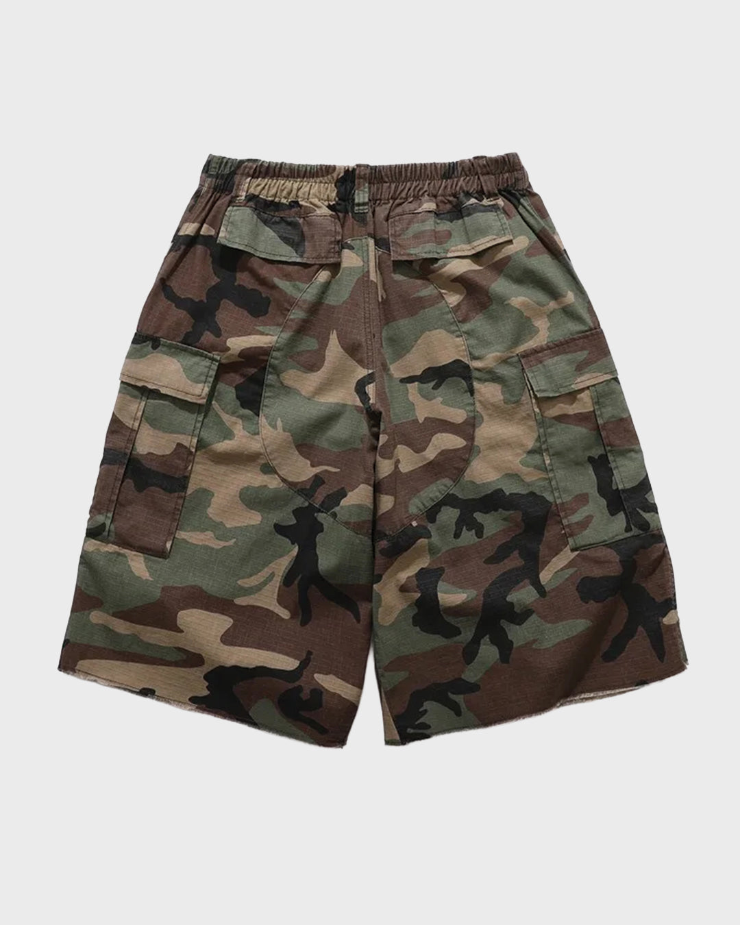 Pantalones cortos de mezclilla con pañuelo desteñido