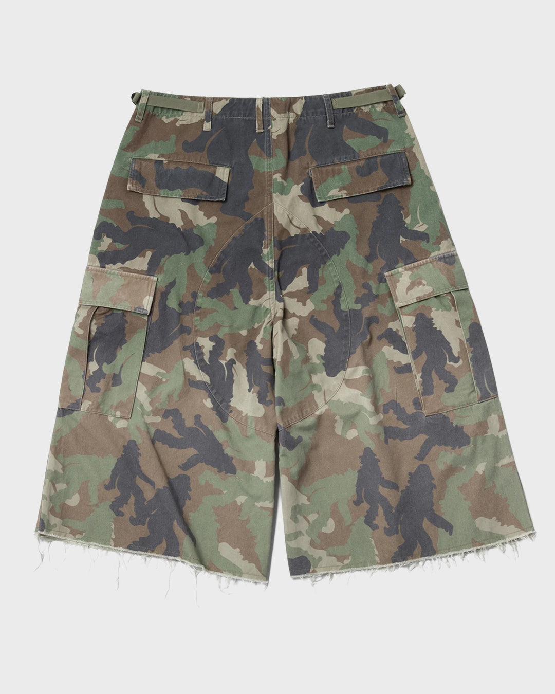 Shorts di jeans effetto candeggiato con bandana