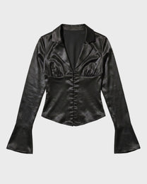 Satin Flare Blouse