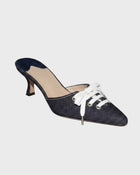 Denim Kitten Mule