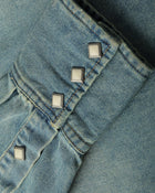 Camisa de rodeo con cordones de cuero