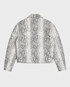 Chaqueta de piel con estampado de serpiente