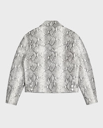 Python Print Leather Jacket