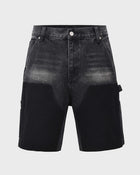 Shorts di jeans effetto candeggiato con bandana