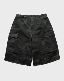 Pantalones cortos de mezclilla con pañuelo desteñido