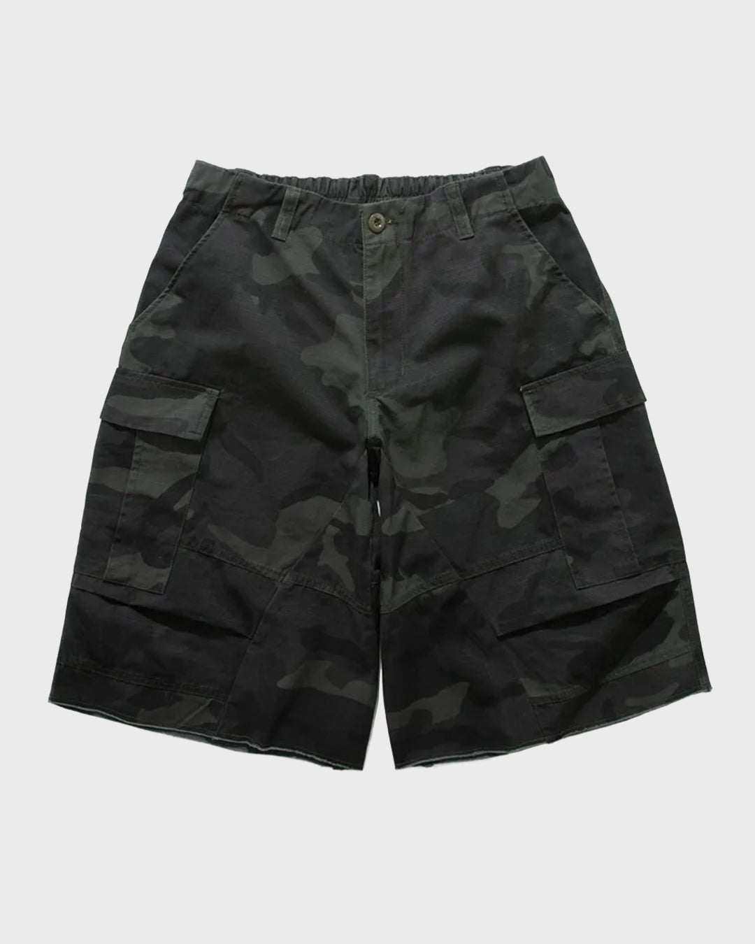 Pantalones cortos de mezclilla con pañuelo desteñido