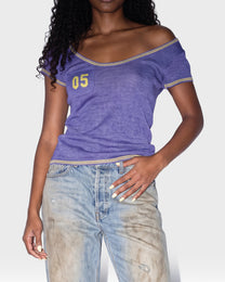 Contrast Trim Knit Tee