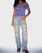Contrast Trim Knit Tee