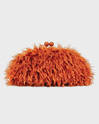 Curly Fur Crossbody Clutch