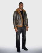 Leather Shearling Flight Jacket