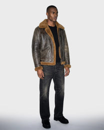 Leather Shearling Flight Jacket