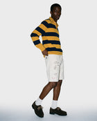 Shorts di jeans effetto candeggiato con bandana