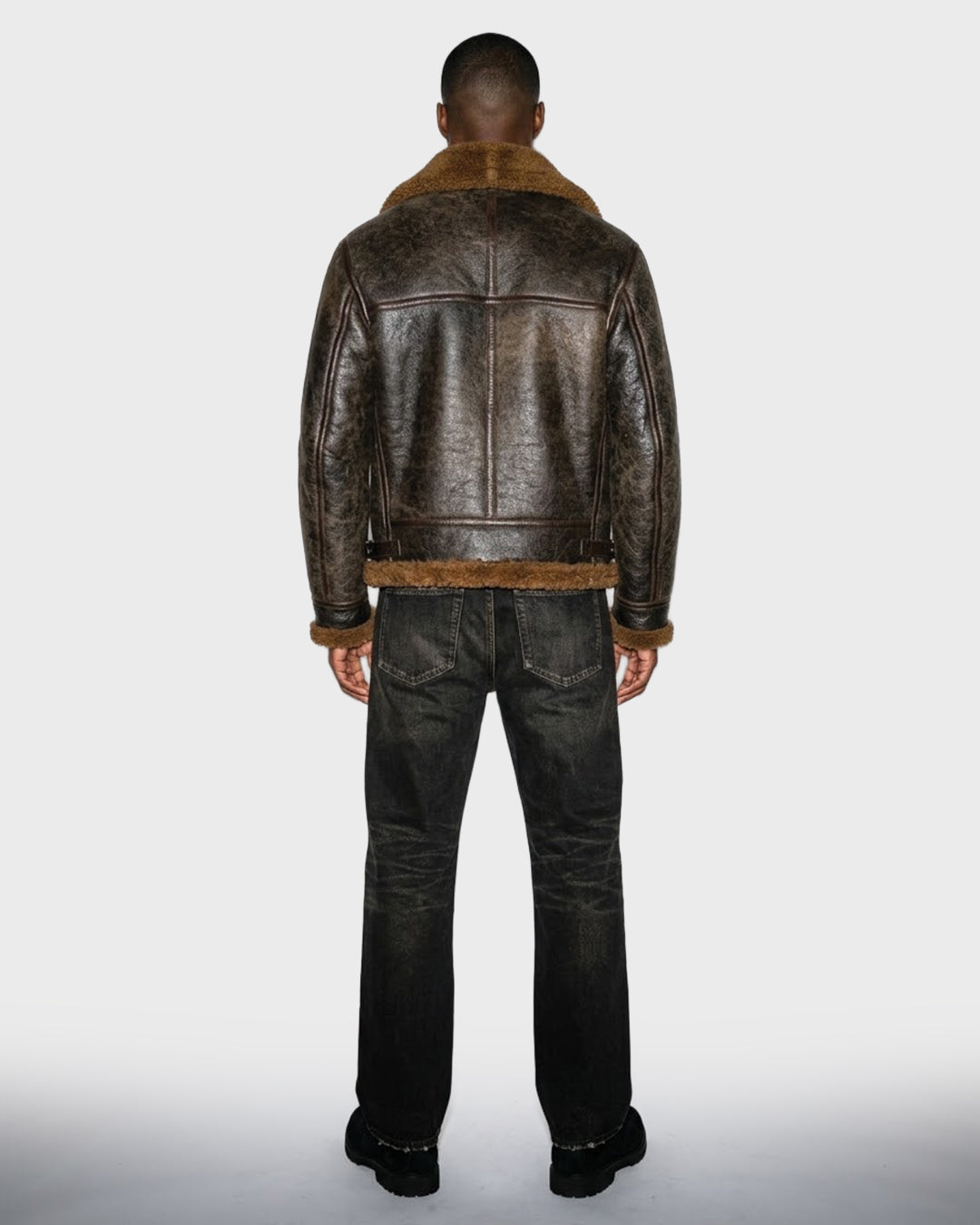 Leather Shearling Flight Jacket