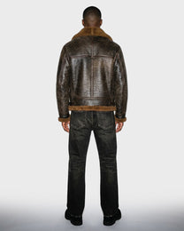 Leather Shearling Flight Jacket