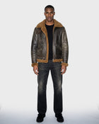 Leather Shearling Flight Jacket