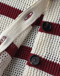 Open Stripe Knit Top