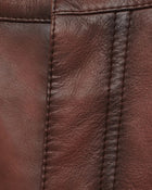 Pantaloni in pelle color sangue di bue