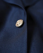 Blazer monopetto blu navy con revers a punta