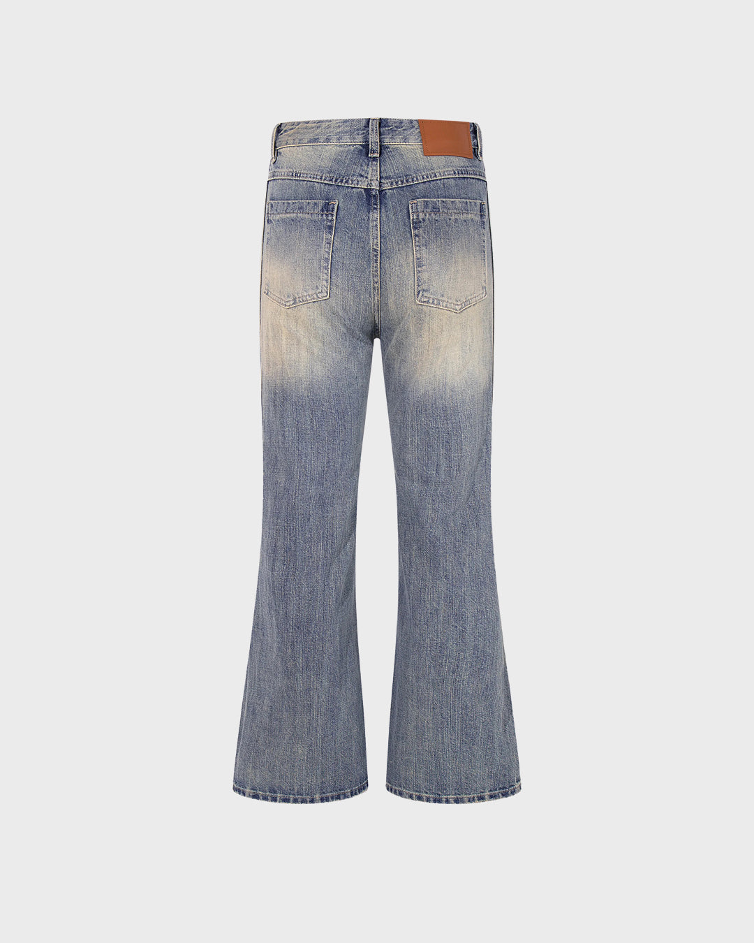 Vaqueros acampanados beige lavados