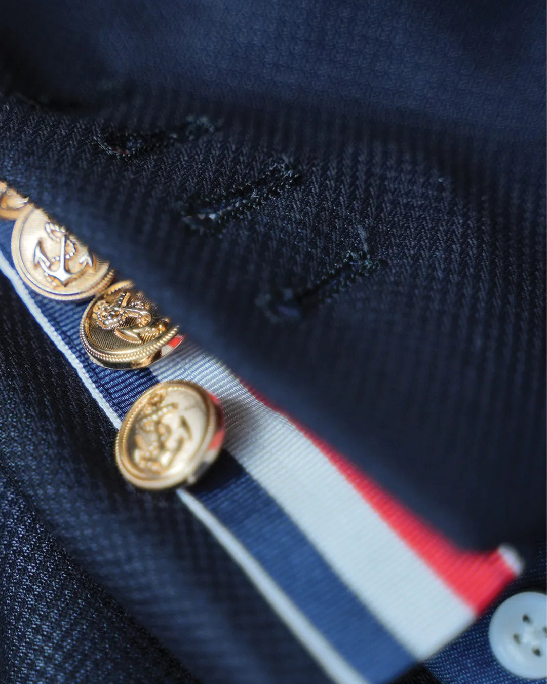 Blazer monopetto blu navy con revers a punta